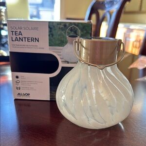 Allsop Solar Tea Lantern - White and Gold
